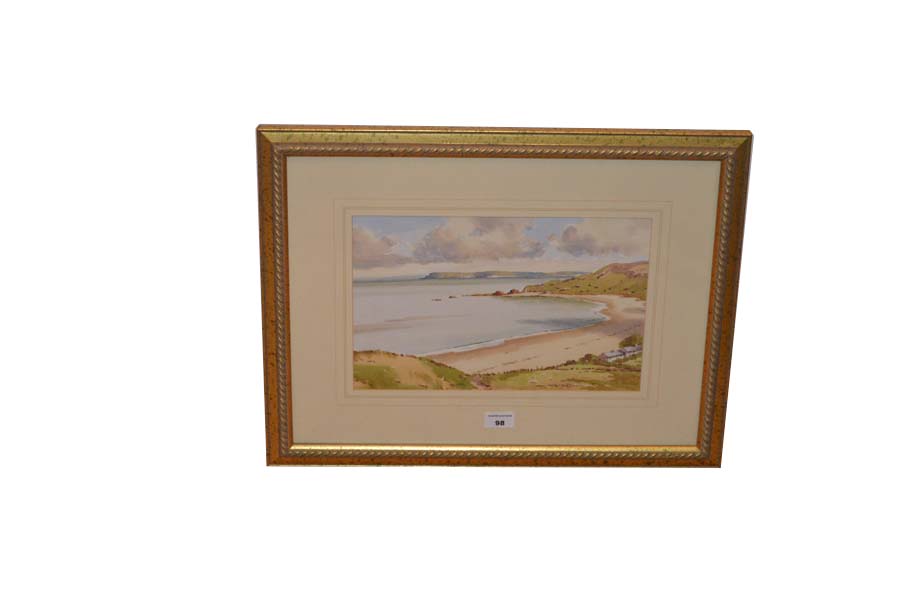 A Watercolour 'Whitepark and Rathlin' - Sam McLarnon