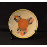 A Large Clarice Cliff Bizzare Pattern Plate 'Crocus'