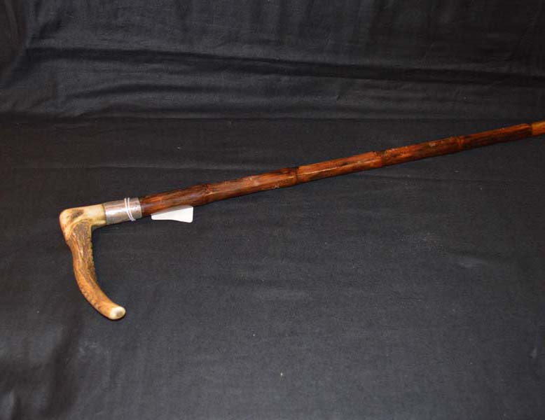 A Very Nice Bone Handled and Silver Mounted Riding Crop