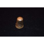 A 9ct Gold Thimble, George Unite Birmingham 1901