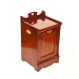 A Fall Front Mahogany Coal Scuttle