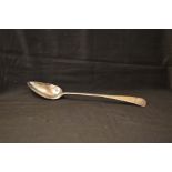 A Large Rare George III Provincial Silver Basting Spoon, Newcastle 1786, Christen Reid