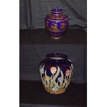A Royal Doulton Decorated Vase and Another