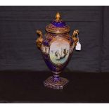 A Very Nice Hand Painted and Gilted Two Handled Noritake Vase