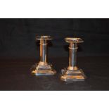 A Pair of Silver Candlesticks, Sheffield 1916, James Dixon & Sons