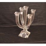 An Unusual Five Branch Crystal Candleabra