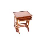 A Mahogany Nest of Three Tables