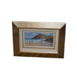 A Framed Oil Painting 'Ballygally Head' - William Cunningham