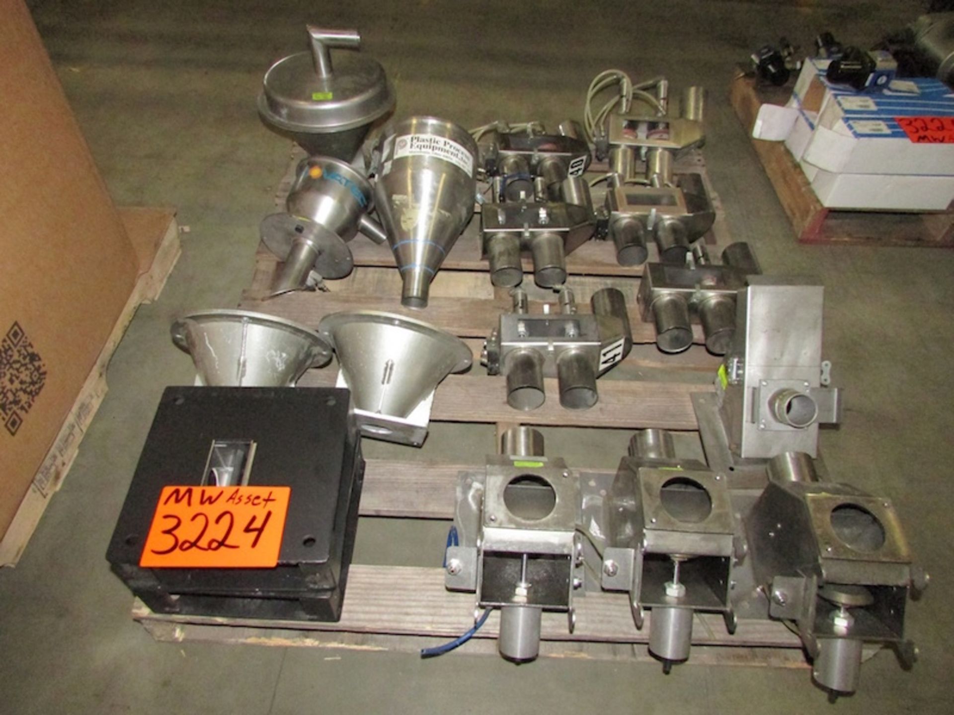 Pallet of Assorted Hopper Loaders and Accessories