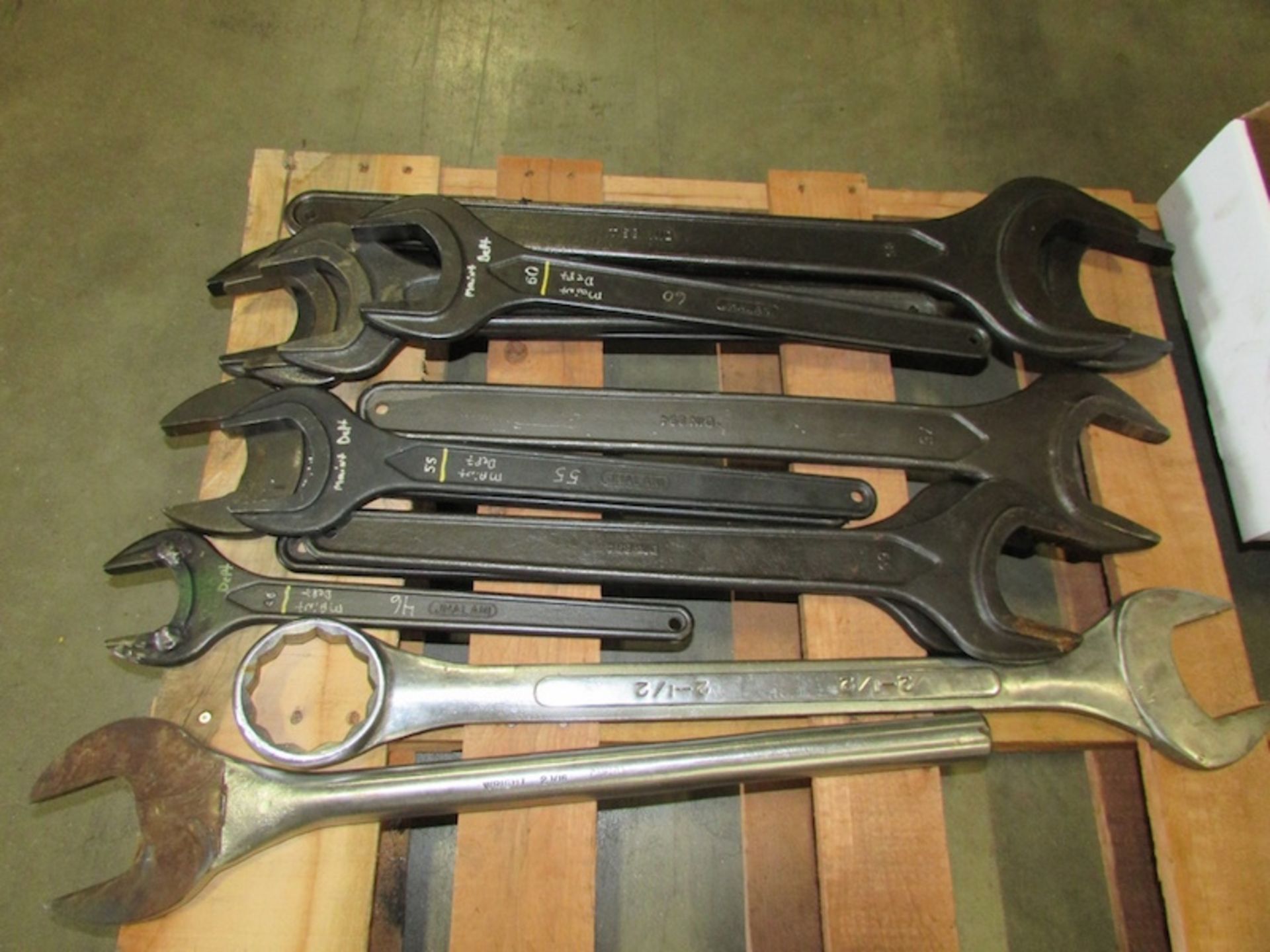 Assorted Large Inch and Metric Open End Wrenches - Image 2 of 3