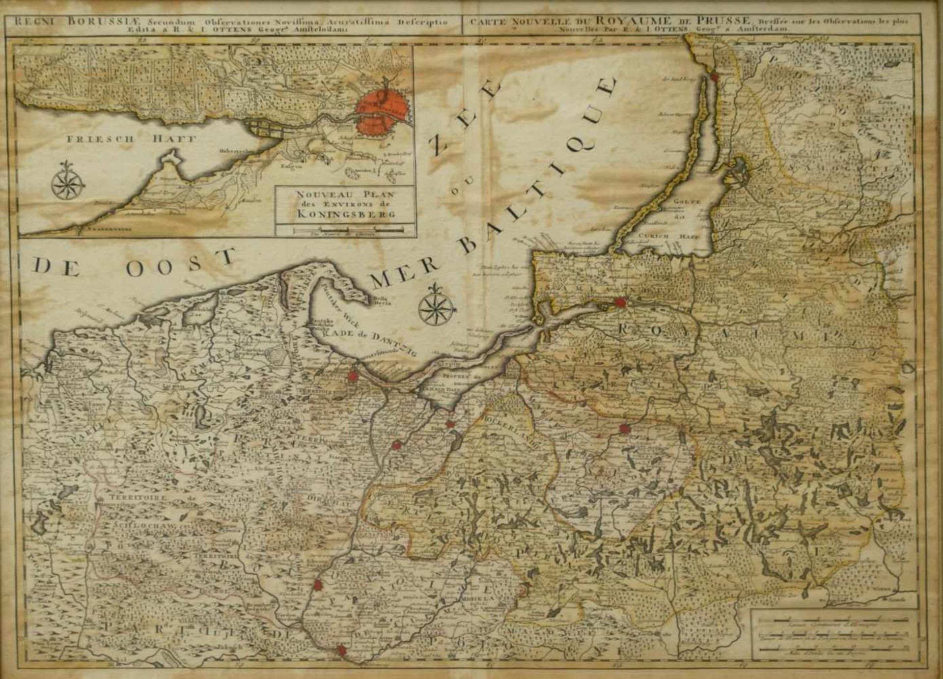 Ottens, Reiner und Joshua- Nouveau Plan des Environs de Koningsberg: Regni Borussiae Secundum... - Bild 2 aus 5