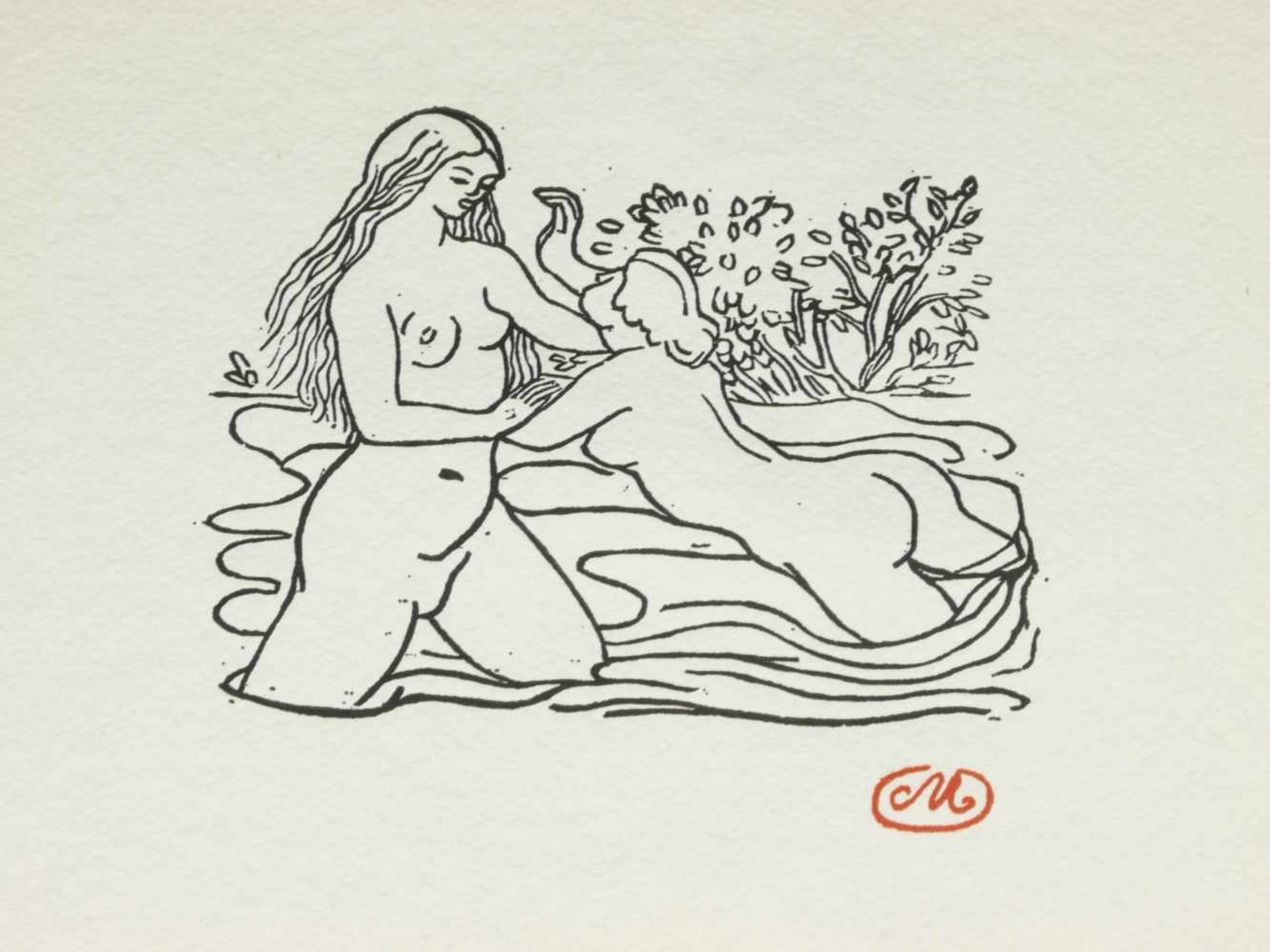 Maillol, Aristide (1861-1944) - Jungfrauen 1976 Euroart 127/2000Zwölf Original-holzschnitte zu - Image 5 of 12