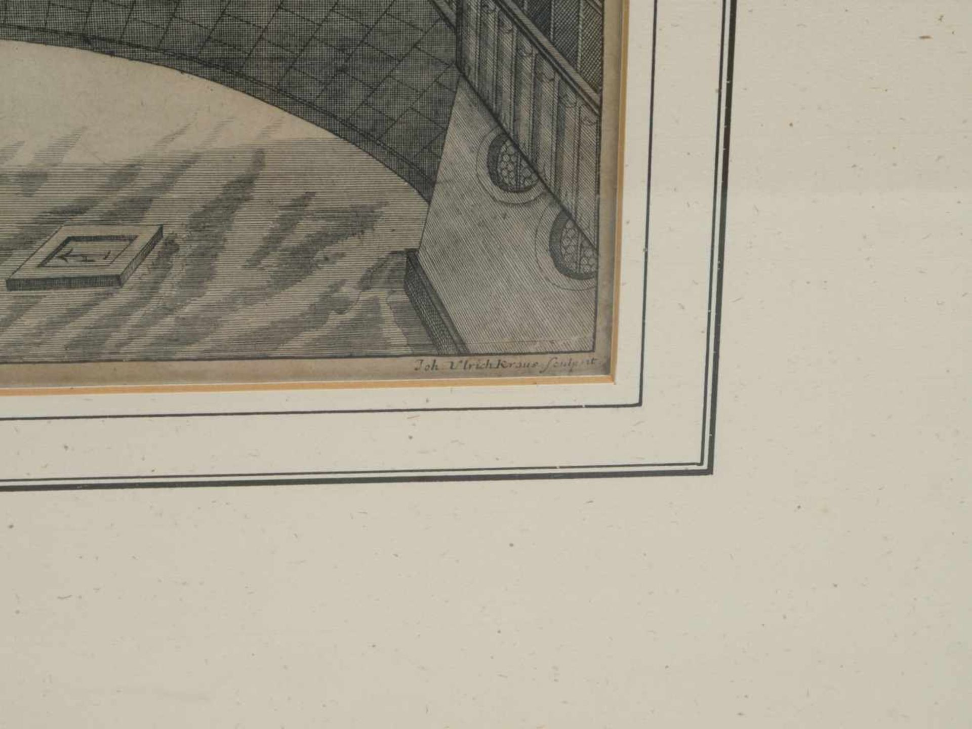 Graff, Johann Andras (1637-1701) - Die A. C. 1700 Neu Erbaute Brucken wie solche gegen dem Spital zu - Bild 4 aus 5