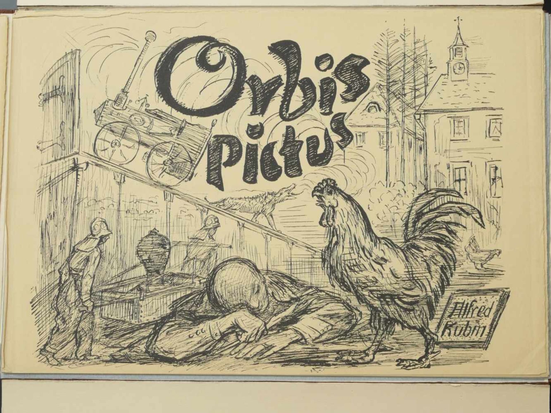 Kubin, Alfred (1877-1959) - Orbis Pictus Grafikmappe 1930 259/300Werk leider nicht vollständig. - Bild 3 aus 5