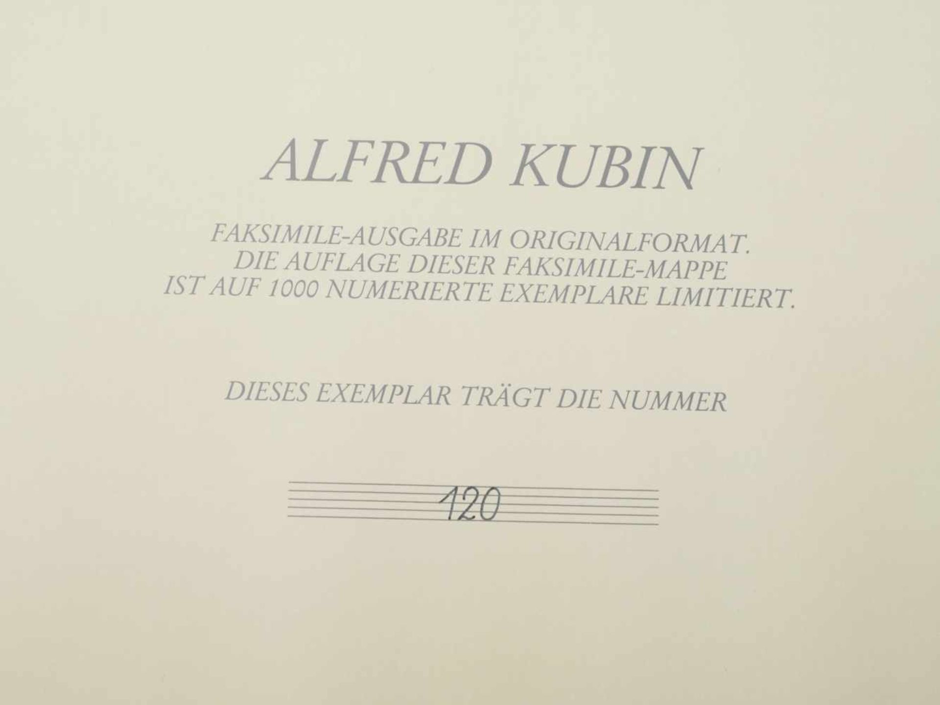 Kubin, Alfred (1877-1959) - Faksimile der Moderne Originalformat 120/1000 1987 GrazVerlag durch - Bild 3 aus 7