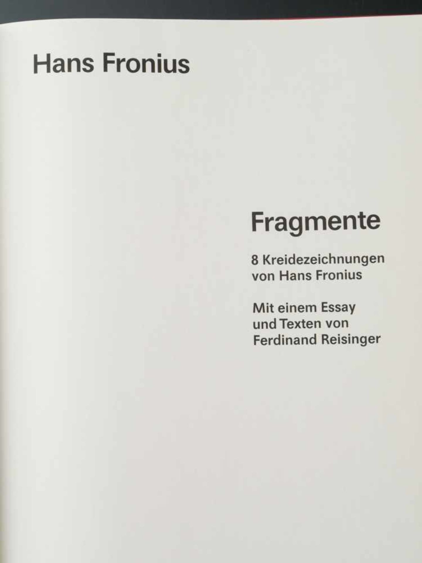 Fronius, Hans (1903-1988) - Fragmente Broschurband mit 8 KreidezeichnungenGroßformatiger Band mit - Image 2 of 3