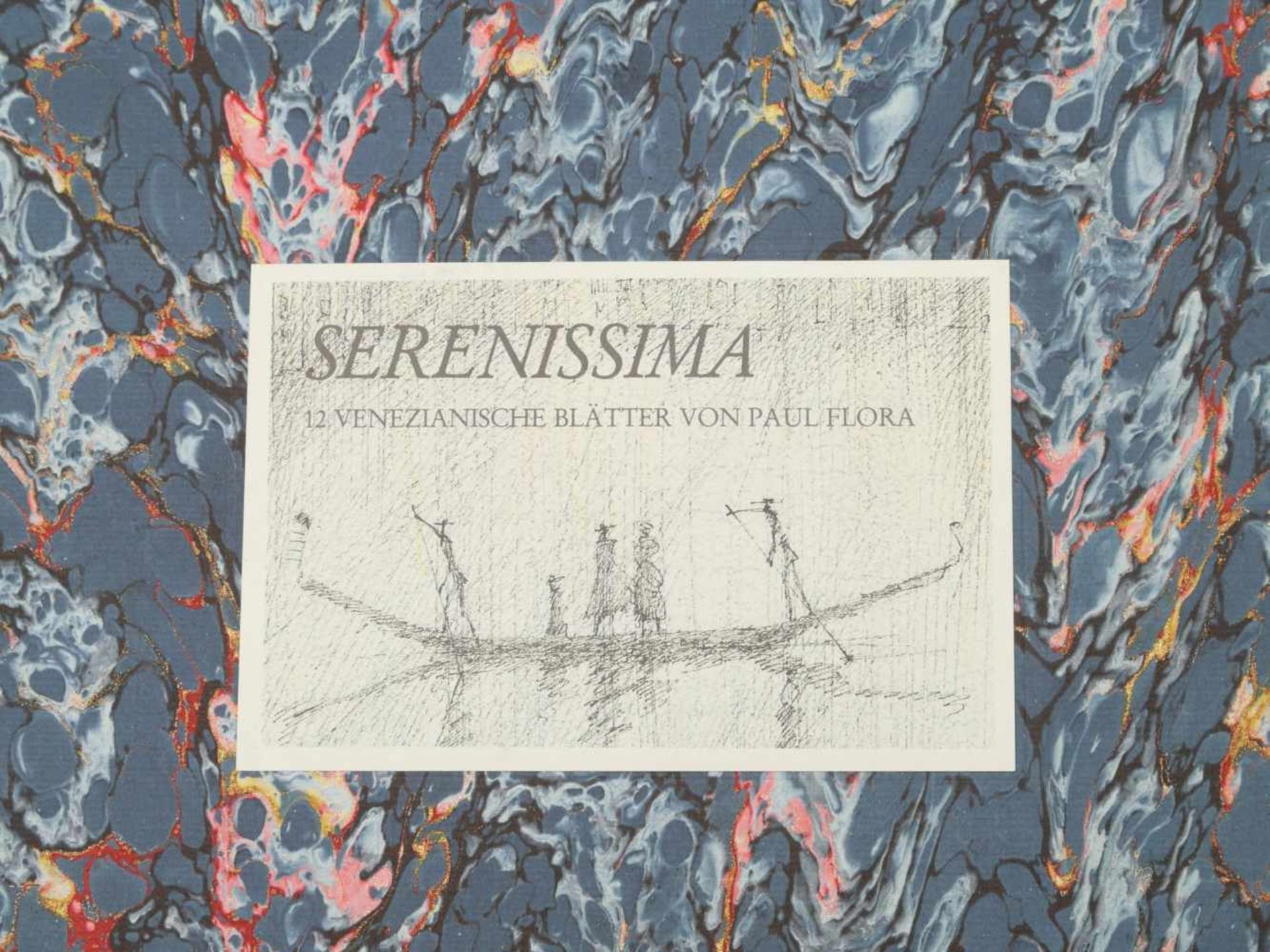 Flora, Paul (1922-2009) - Serenissima 12 Venezianische Blätter 54/2000Mappe mit 12 Offsetabzügen von - Bild 2 aus 7