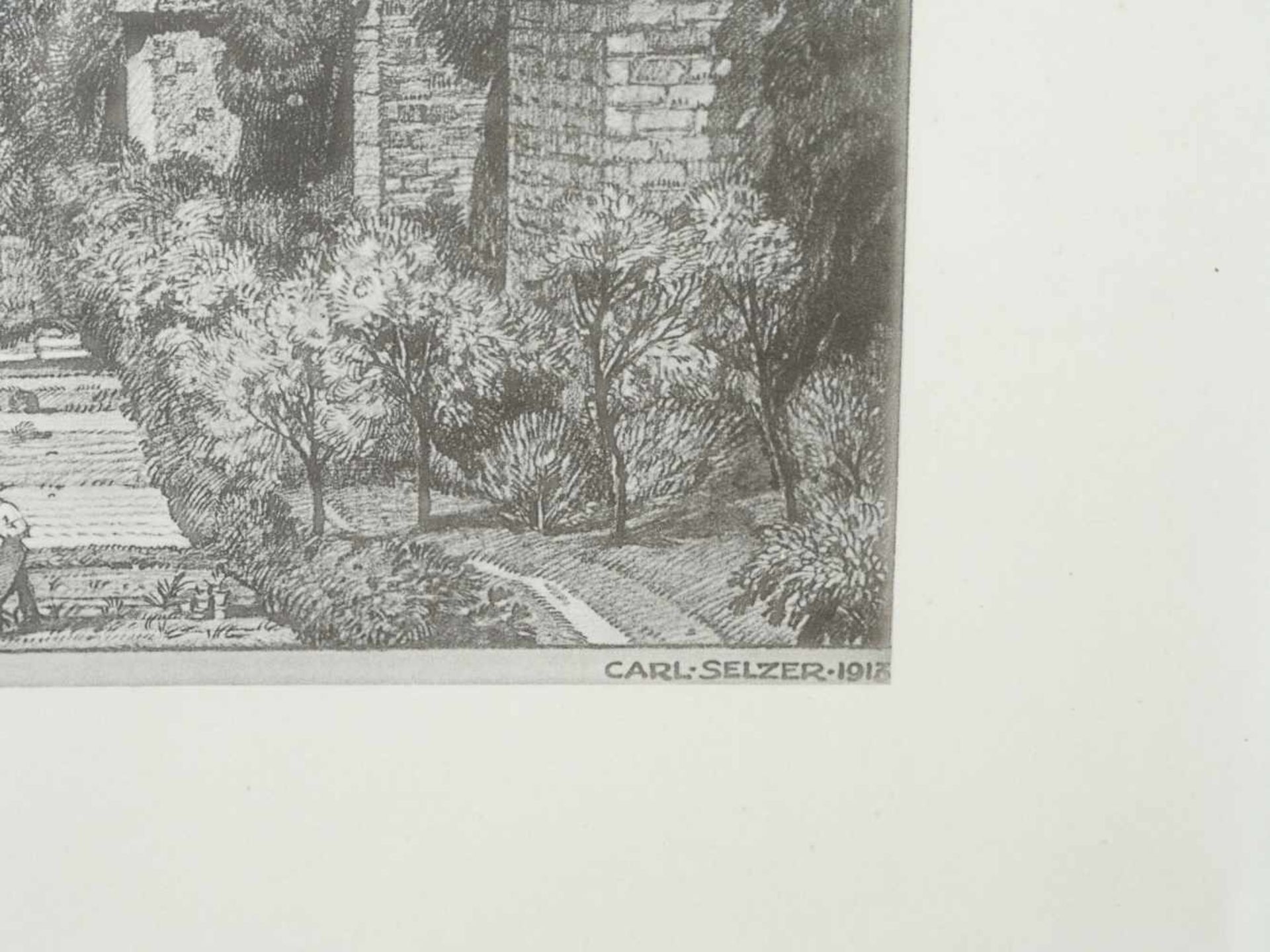 Selzer Carl (1872 -1939) - Vom Mohrentor Blick auf die Burg Lithografie 1913Blick durch den - Bild 3 aus 5