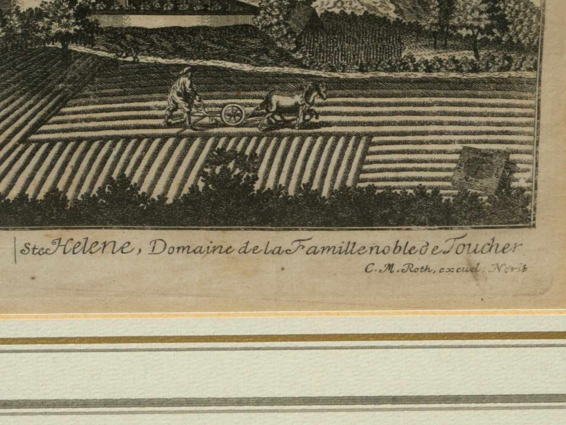 Roth, Christoph Melchior (1720-1798) - St. Helena-Tucherisch Kupfersich um 1760Darstellung der - Bild 4 aus 4