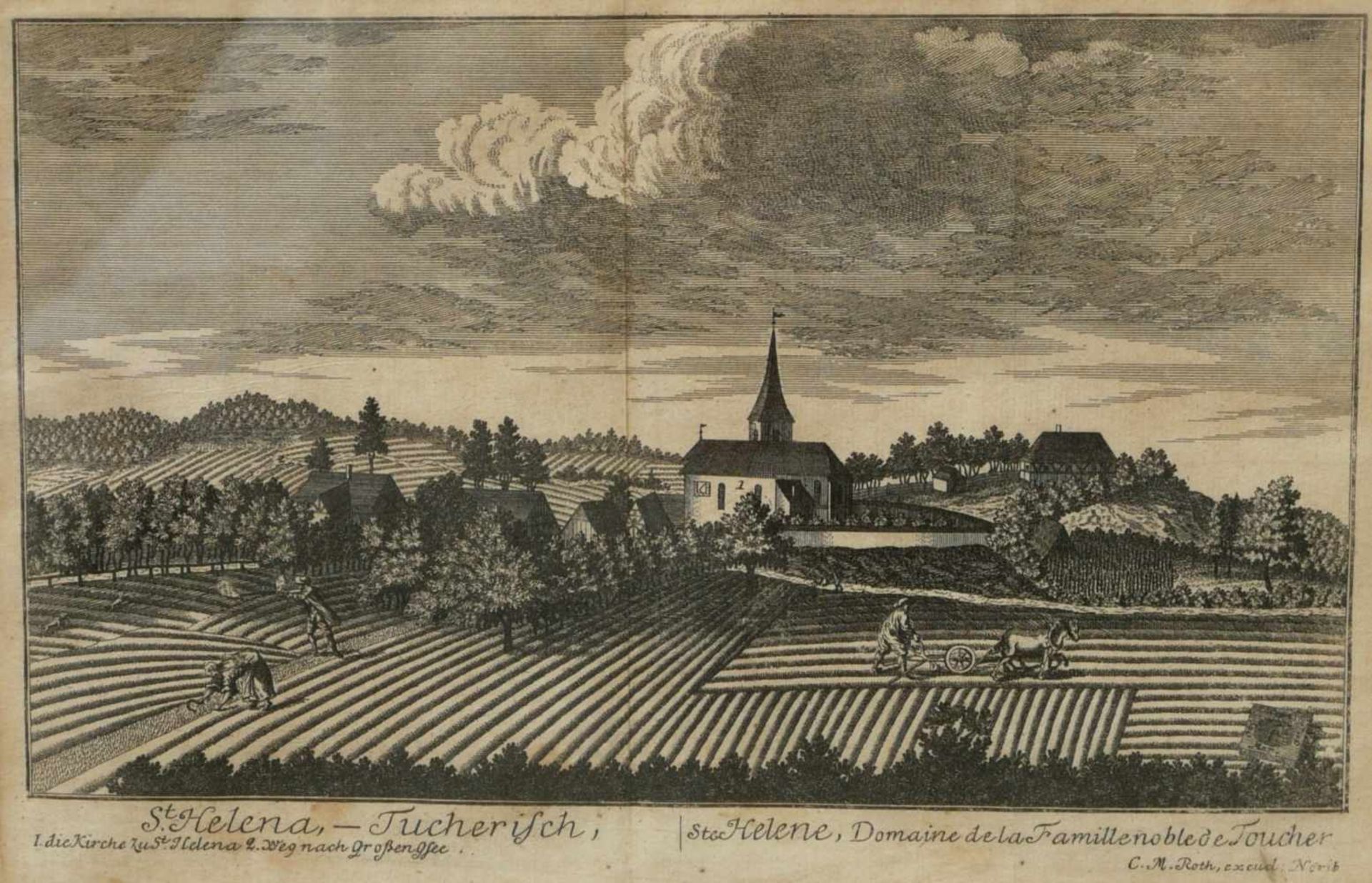 Roth, Christoph Melchior (1720-1798) - St. Helena-Tucherisch Kupfersich um 1760Darstellung der - Bild 2 aus 4