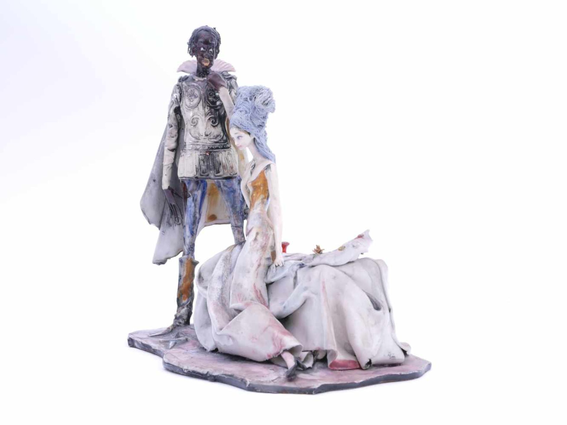 Moretto, Toni (1929-2011) - Lo Scricciolo Figurine Othello und DesdemonaSurrealistische Figur in - Bild 5 aus 11