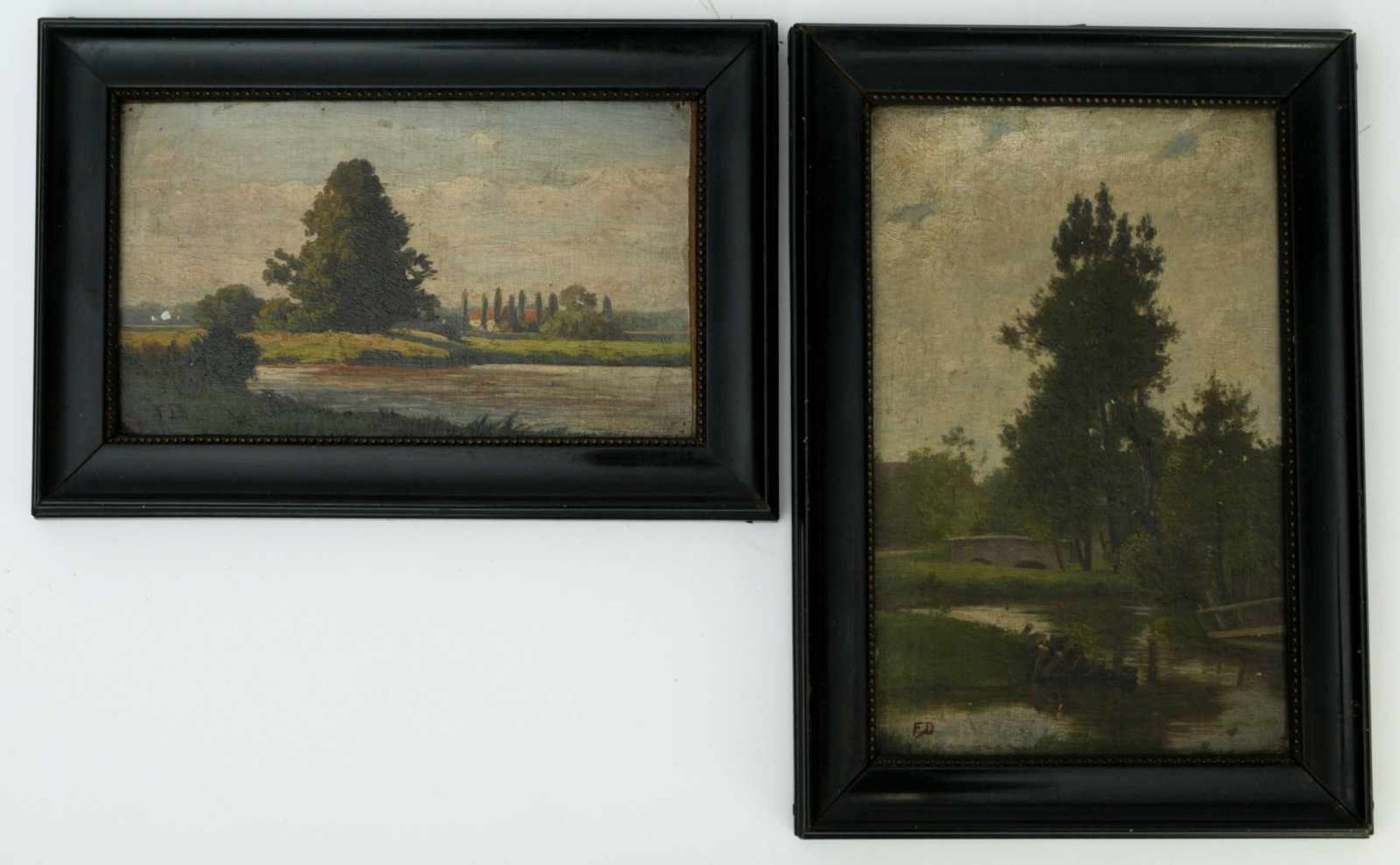 Dotzauer, Franz (19./20. Jhd.) - Paar LandschaftenGefällige Darstellungen idyllischer
