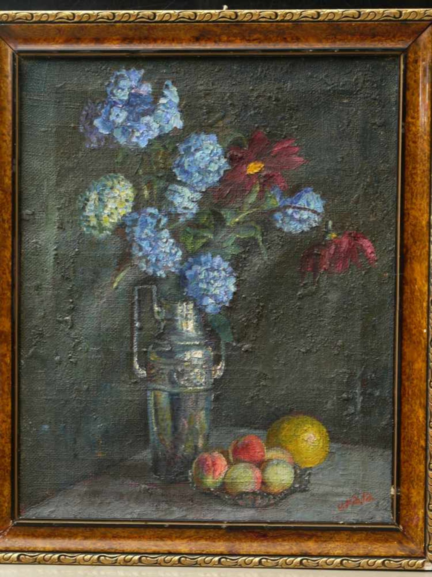 Fiala, Vaclav (1896-1980) - Stillleben mit Vase und FrüchtenAnsicht einer hohen, silbernen - Bild 2 aus 8