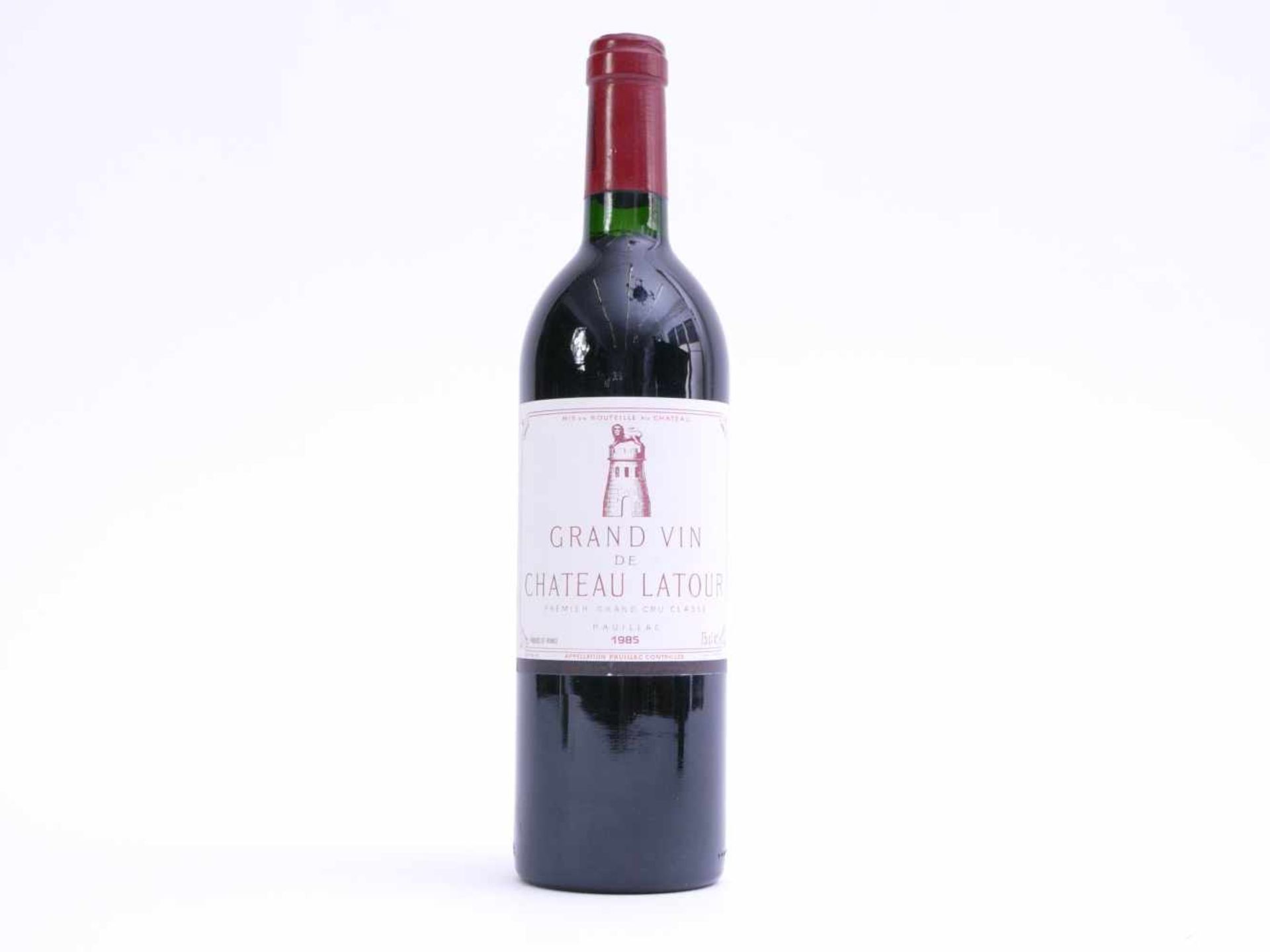 1 Flasche Rotwein Grand Vin de Chateau Latour 1er Grand Cru Classé Pauillac 1985Nachlass aus einem