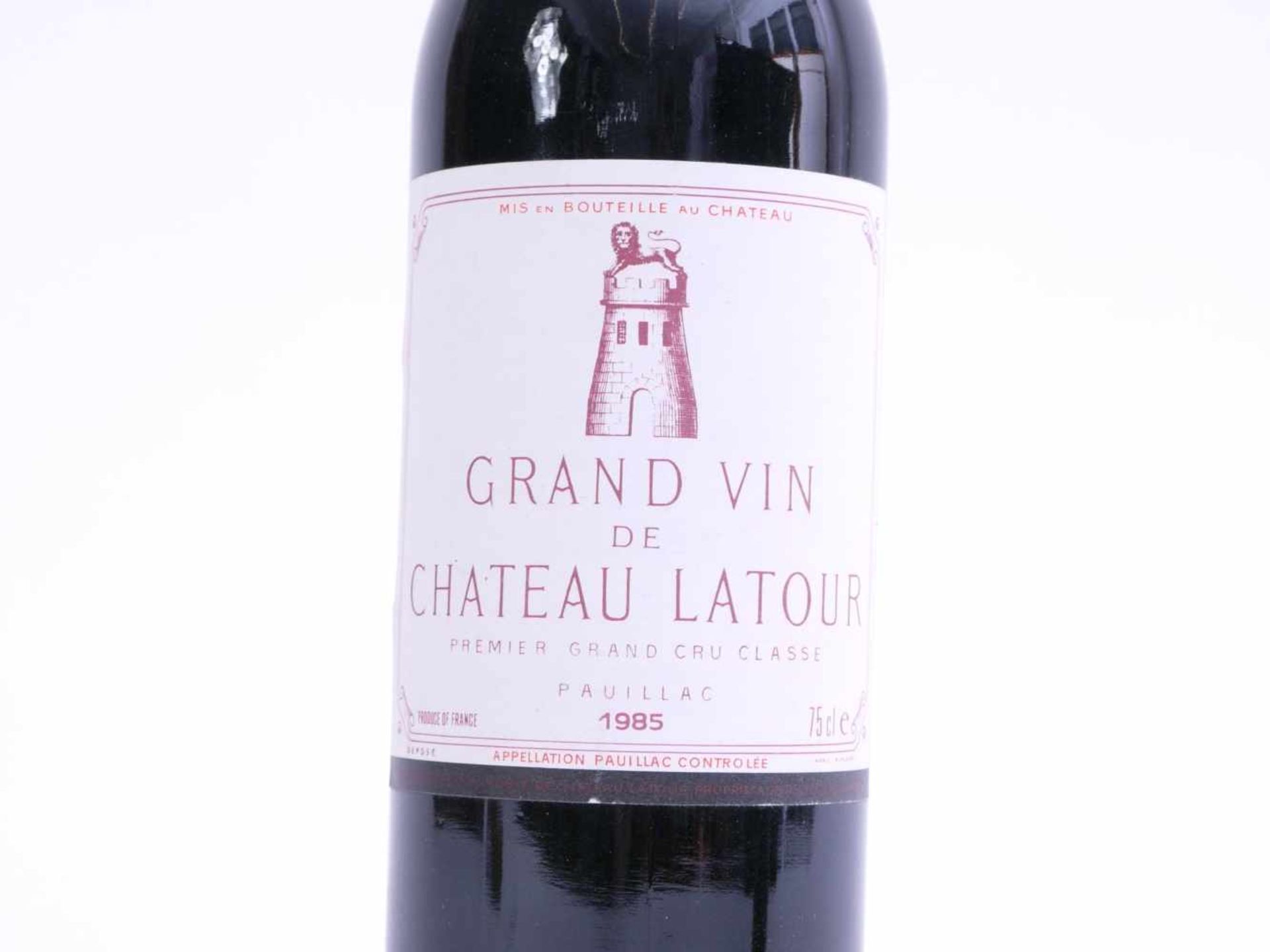 1 Flasche Rotwein Grand Vin de Chateau Latour 1er Grand Cru Classé Pauillac 1985Nachlass aus einem - Bild 2 aus 2