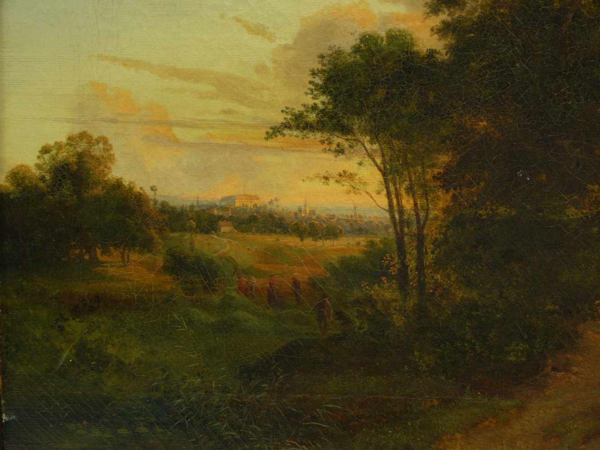 Gebhardt, Friedrich Wilhelm (1827-1893) - Abendliche WaldandachtQuerformatige, zweigeteilte Ansicht, - Bild 2 aus 7