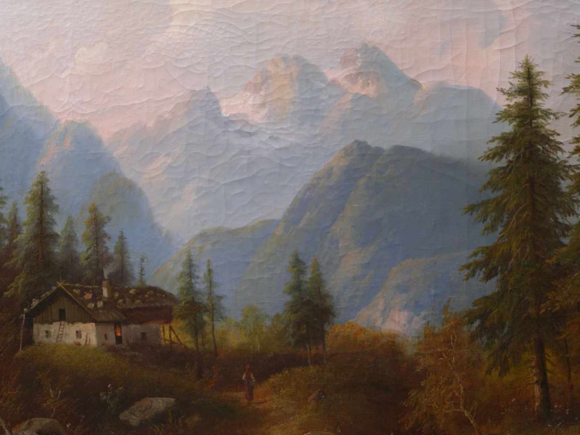 Kaufmann, Karl (1843-1902/03)/ Pseudonym F. Rodek - Flusstal in den BergenIdyllische Darstellung - Bild 3 aus 5