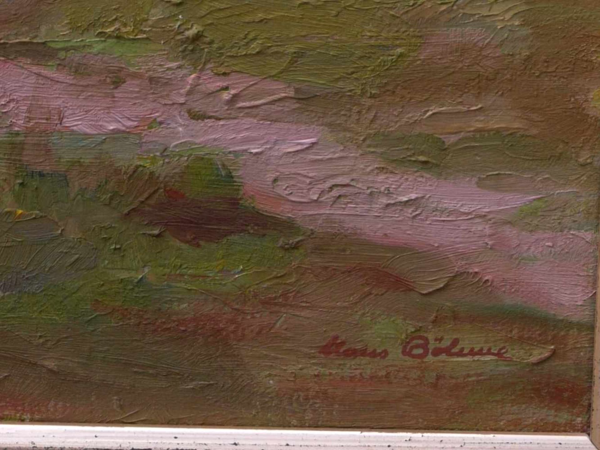 Böhme, Hans (1905-1982) - VoralpenlandschaftQuerformatige Ansicht eines Waldrandes vor der fernen - Bild 4 aus 5