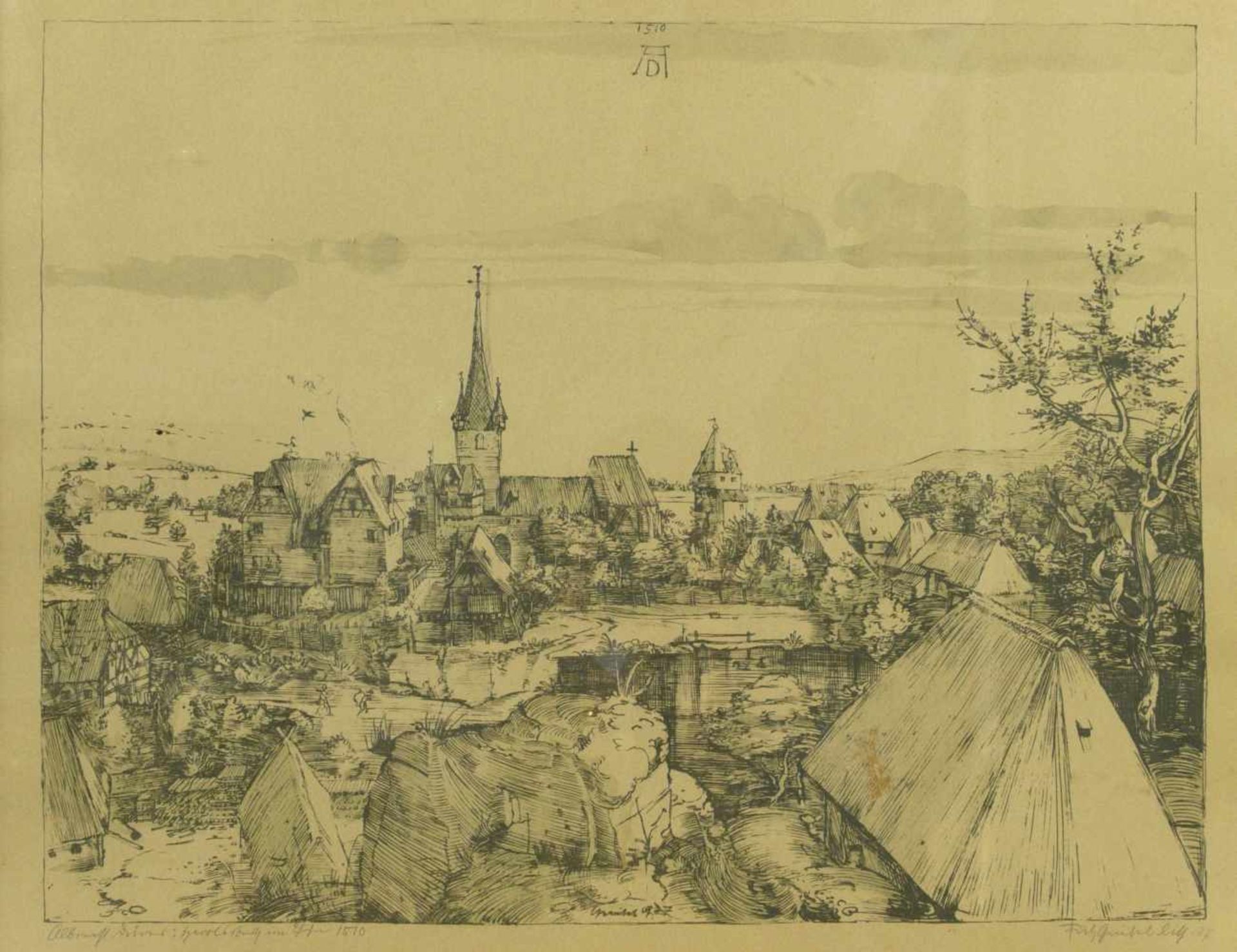 Griebel, Fritz (1899-1976) - nach Albrecht Dürer: Heroldsberg im Jahre 1510 Radierung 1937Blick - Bild 2 aus 5