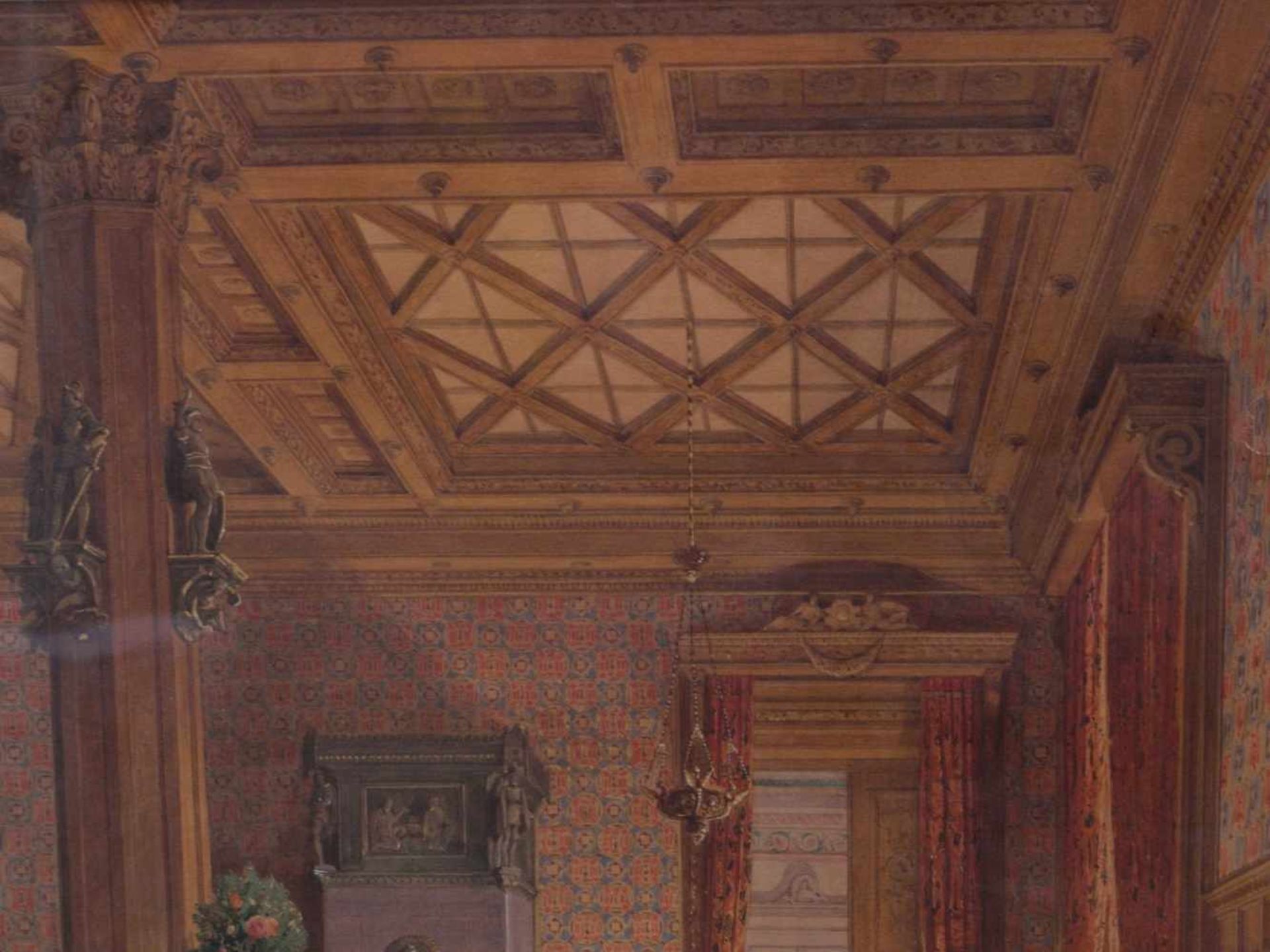 Gerhardt, Eduard (1813-1888) - Der Bernhardinen Saal im Palais des Grafen Schönborn 1846Wunderbare - Image 4 of 6