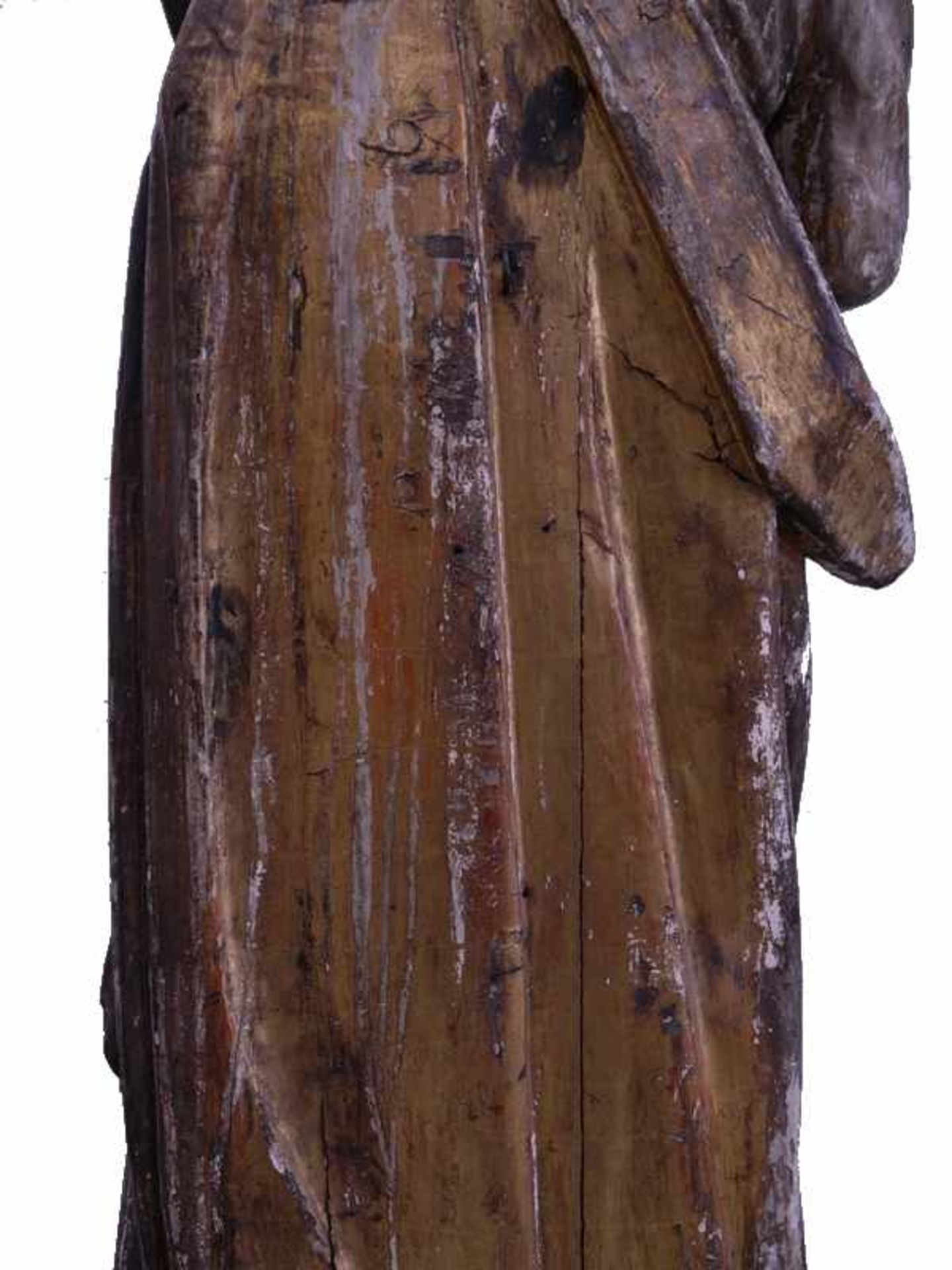 Heiliger Joseph mit Jesusknaben Holz geschnitzt 19. Jhd.Stehender heiliger Joseph mit segnendem - Bild 5 aus 11