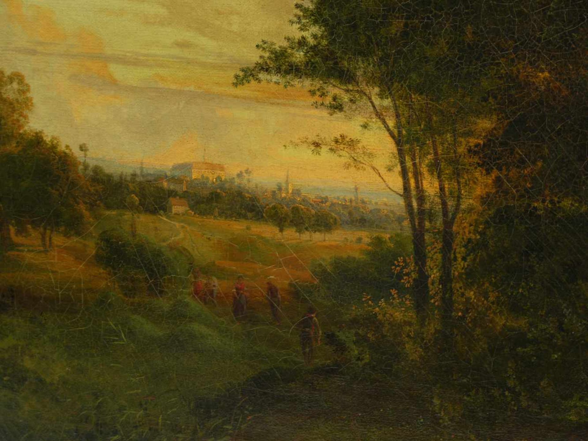 Gebhardt, Friedrich Wilhelm (1827-1893) - Abendliche WaldandachtQuerformatige, zweigeteilte Ansicht, - Bild 6 aus 7