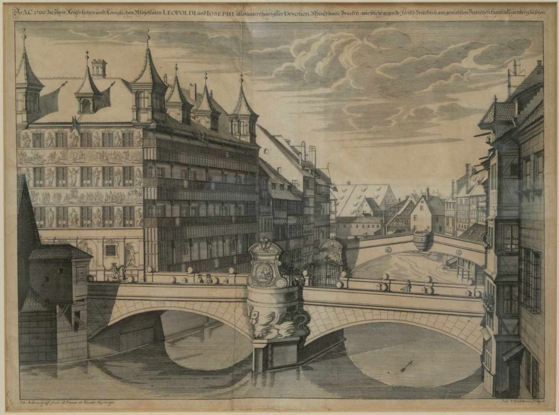 Graff, Johann Andras (1637-1701) - Die A. C. 1700 Neuerbaute Brucken wie solche gegen der - Bild 2 aus 5