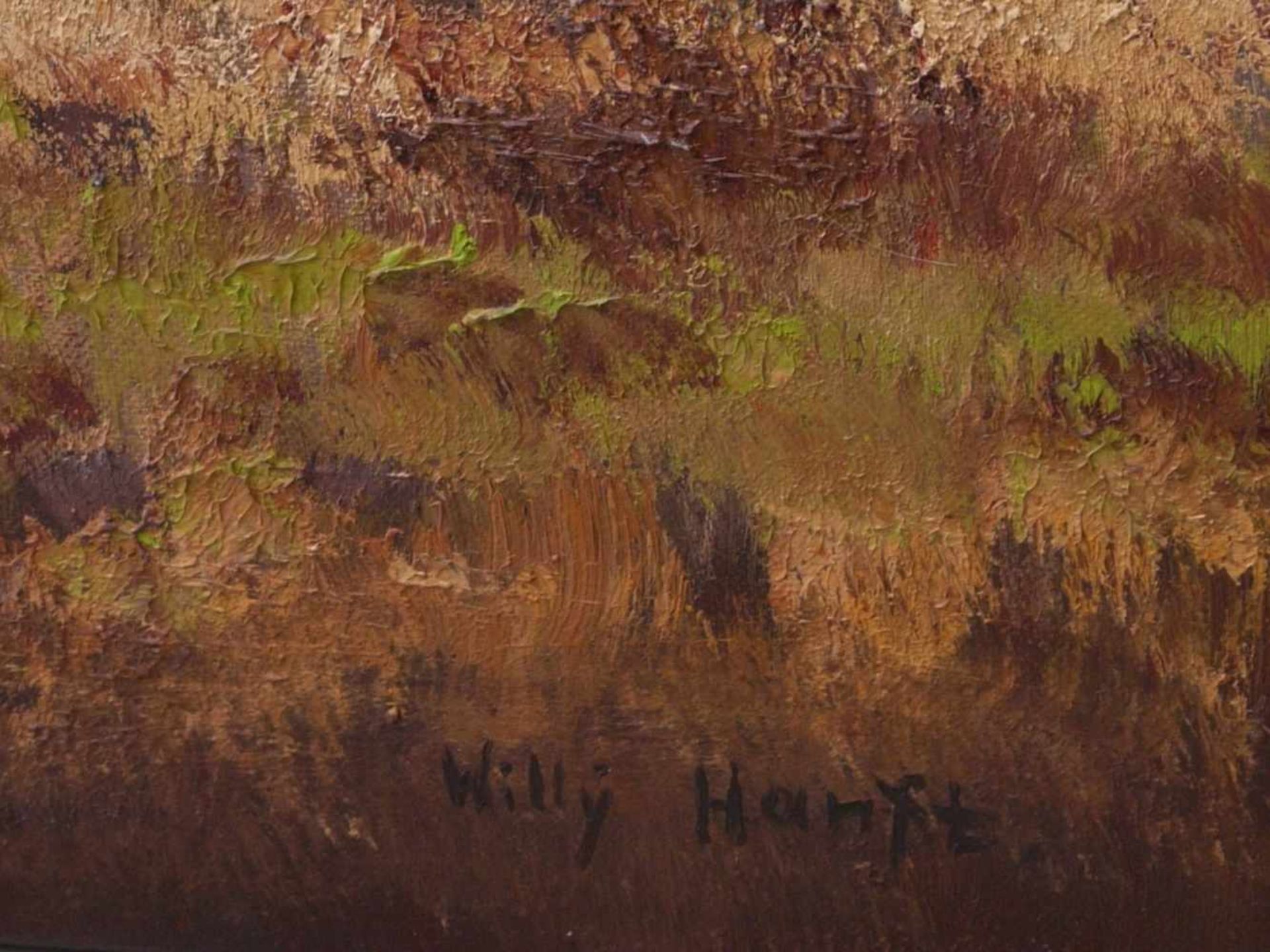 Hanft, Willy (1888-1987) - Moorlandschaft bei BurgwedelDer Blick führt über eine weite, flache - Bild 4 aus 5