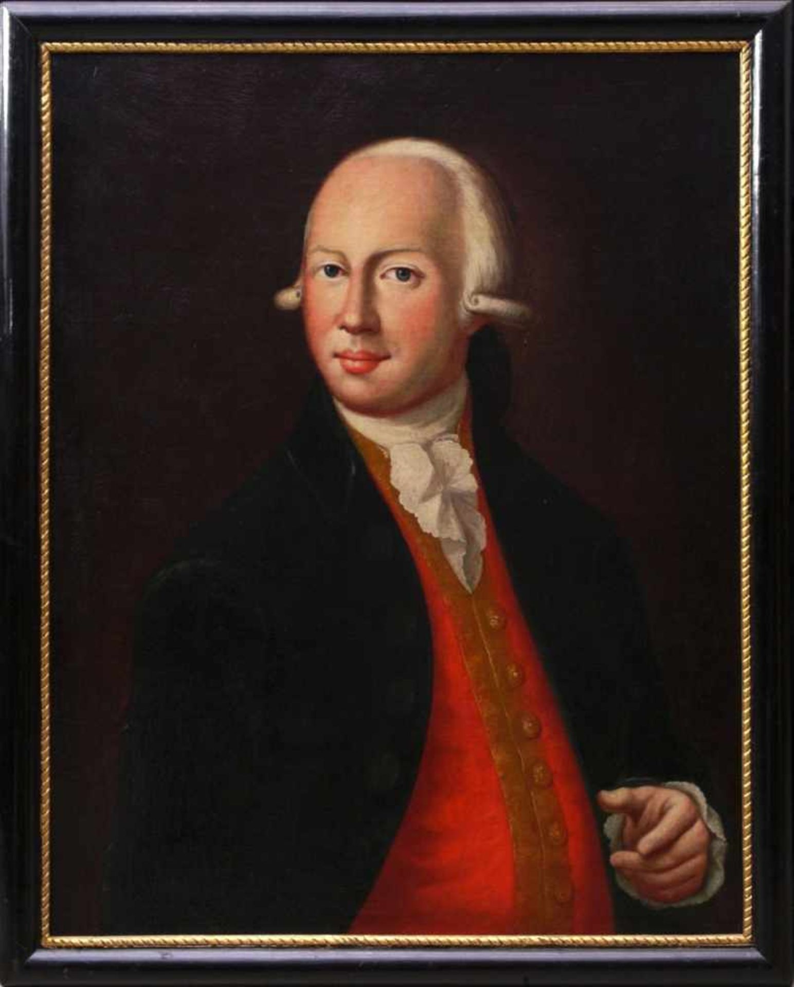 Ihle, Johann Eberhard (1727-1814) zugeschr. - Portrait des Nikolaus Christoph FleischauerHüftbild