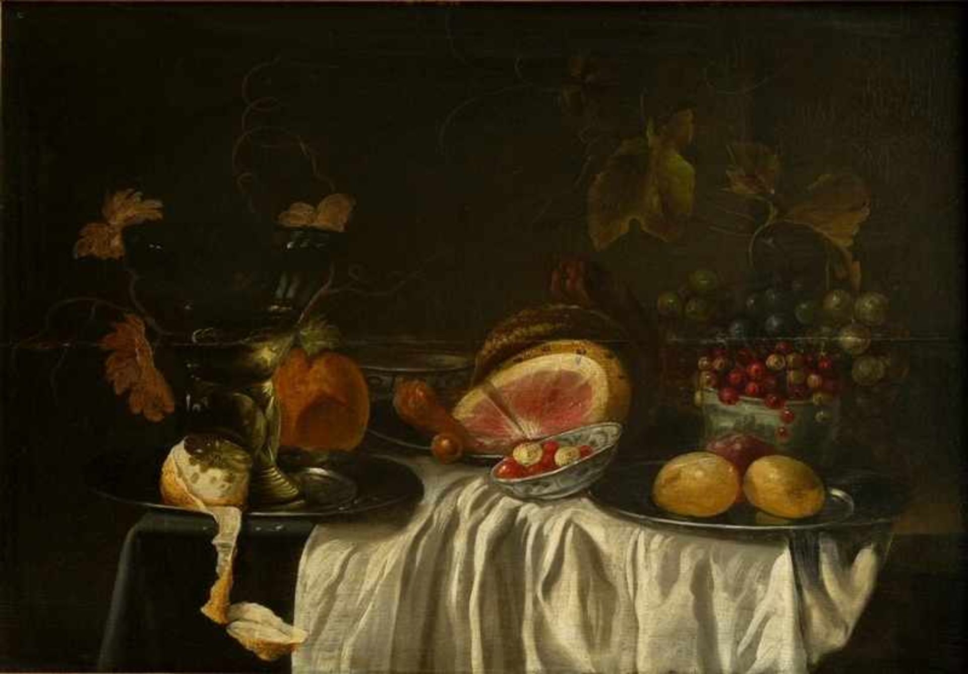 Coosemans, Alexander (1627-1689) - Stillleben mit Wein und ZitrusfrüchtenDargestellt ist ein - Bild 2 aus 11