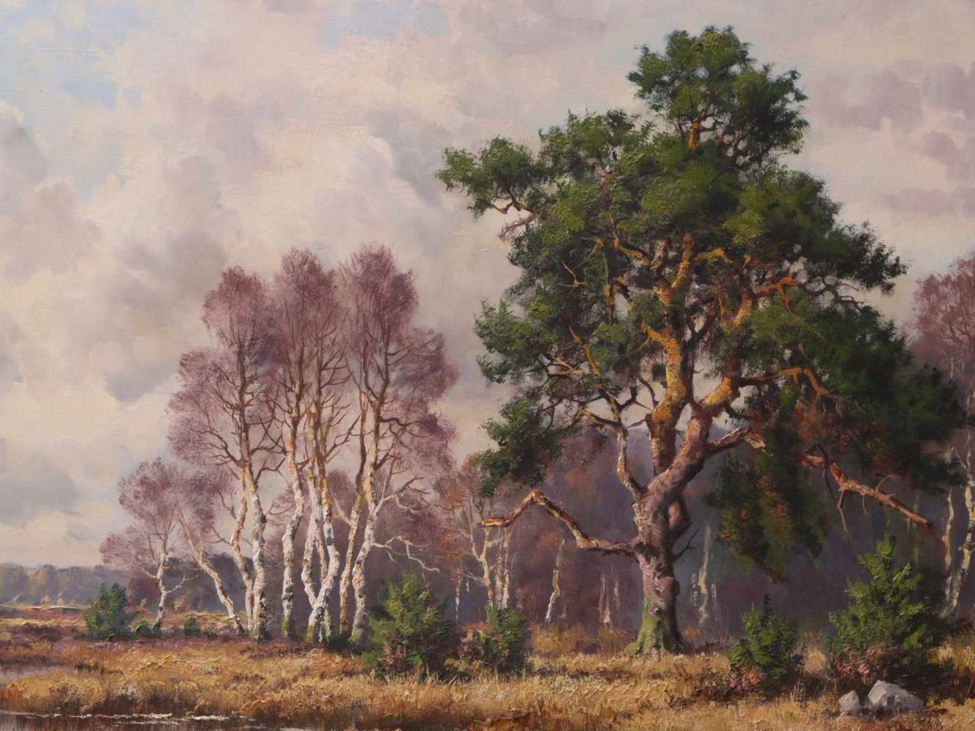 Hanft, Willy (1888-1987) - Moorlandschaft bei BurgwedelDer Blick führt über eine weite, flache - Bild 2 aus 5