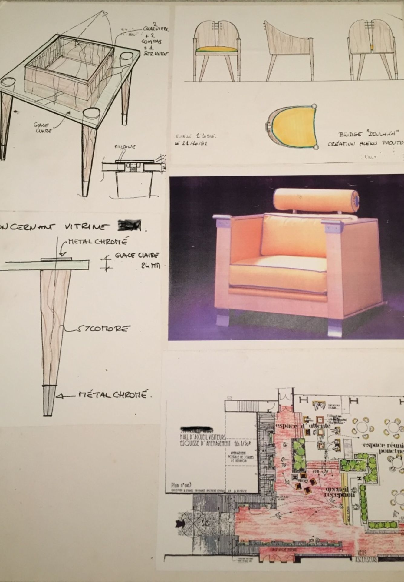 Alexis PAOUTOFF (né en 1947). - Canapé et paire de fauteuils en placage de [...] - Bild 7 aus 15