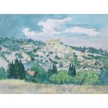 Yves BRAYER (1907-1990). - Village du Midi. - Lithographie sur papier Japon, [...]