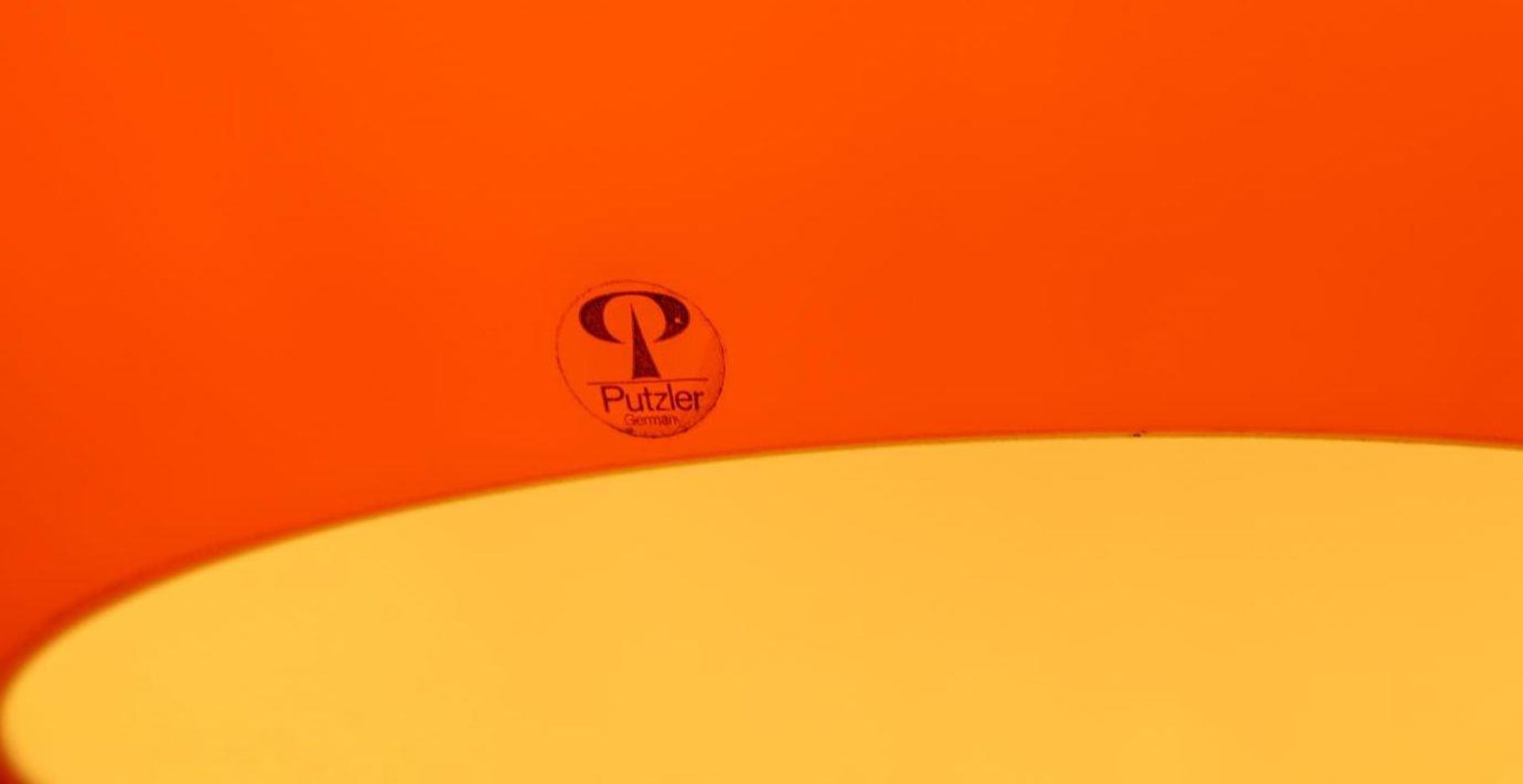 PUTZLER, Germany. - Ensemble de 10 suspensions globe en verre orange. - D_30 cm - - Bild 6 aus 8