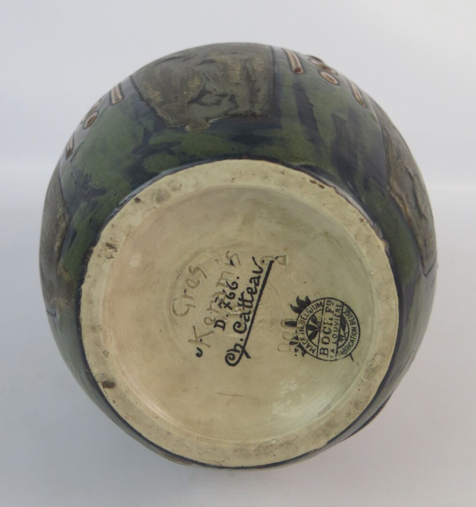 Charles CATTEAU (1880-1966). - Vase en grès polychrome émaillé de forme ovoïde, [...] - Bild 5 aus 6