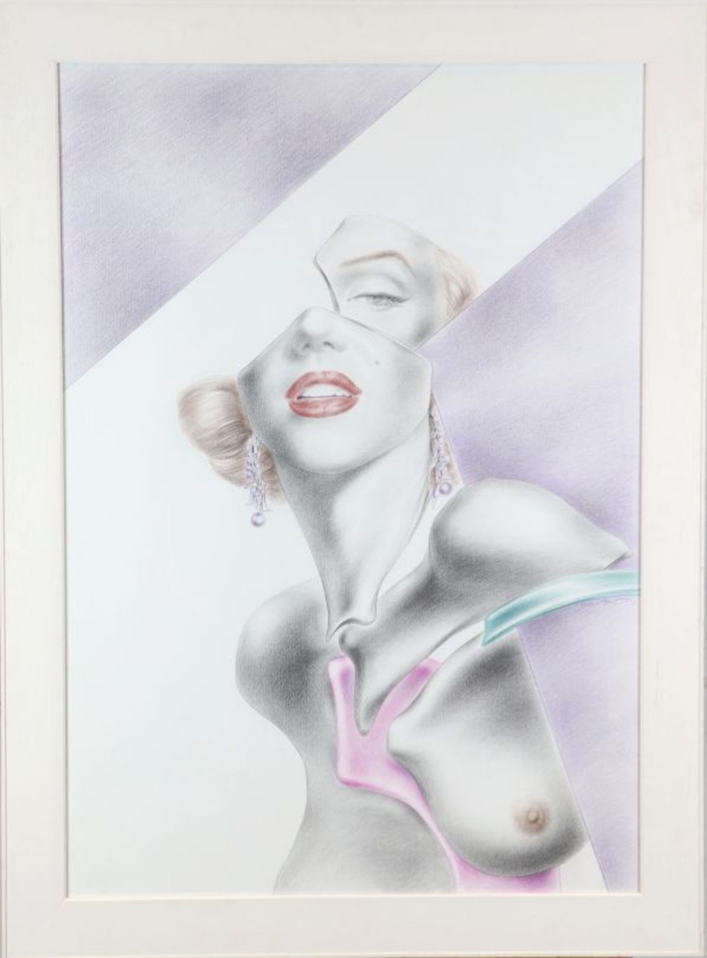 Dimitrije POPOVIC (né en 1951). - Marilyn Monroe - 1992 - Crayons de couleur sur [...]