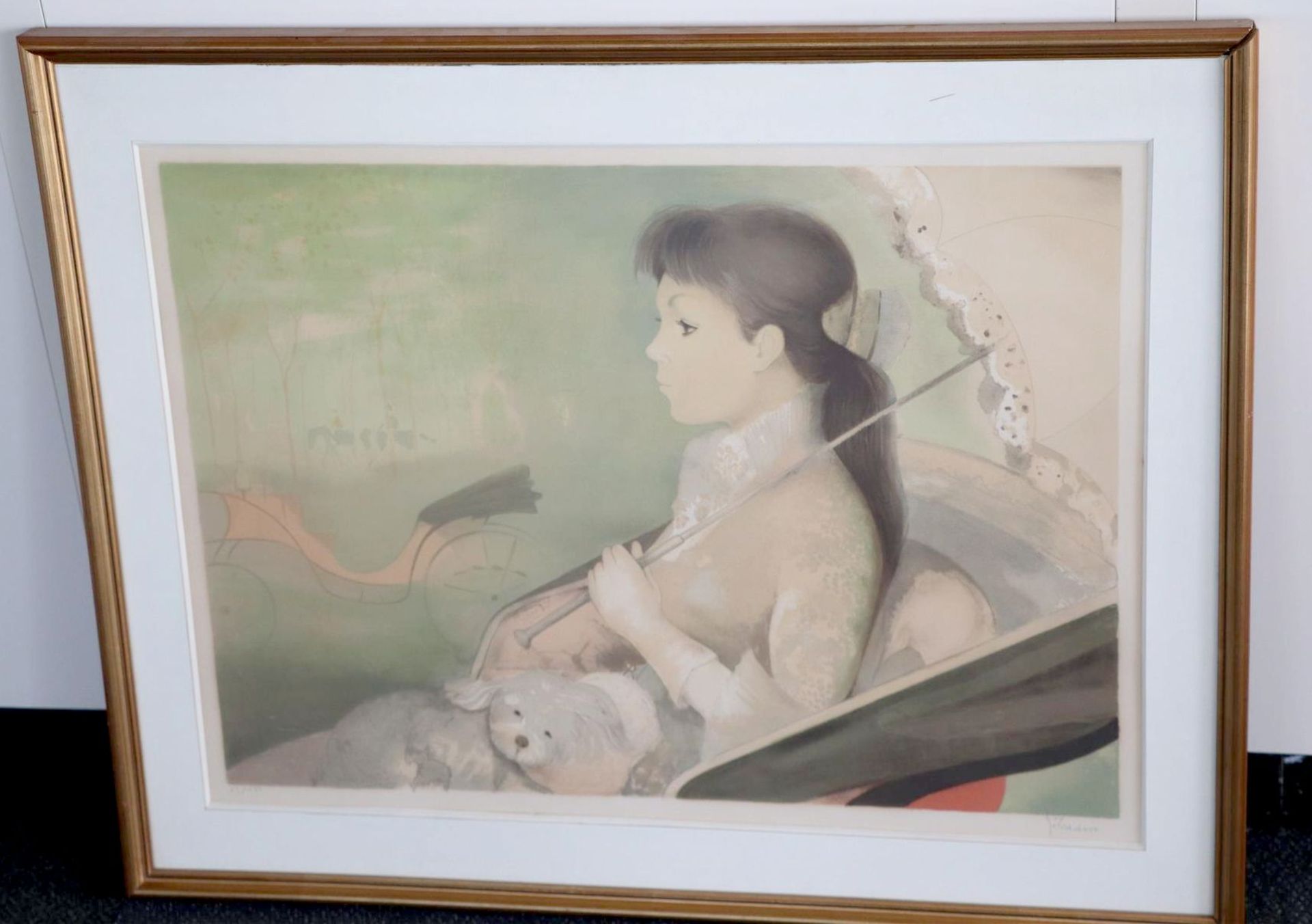 Guy SERADOUR (1922-2007). - Jeune femme dans une calèche. - Lithographie signée [...] - Bild 2 aus 8