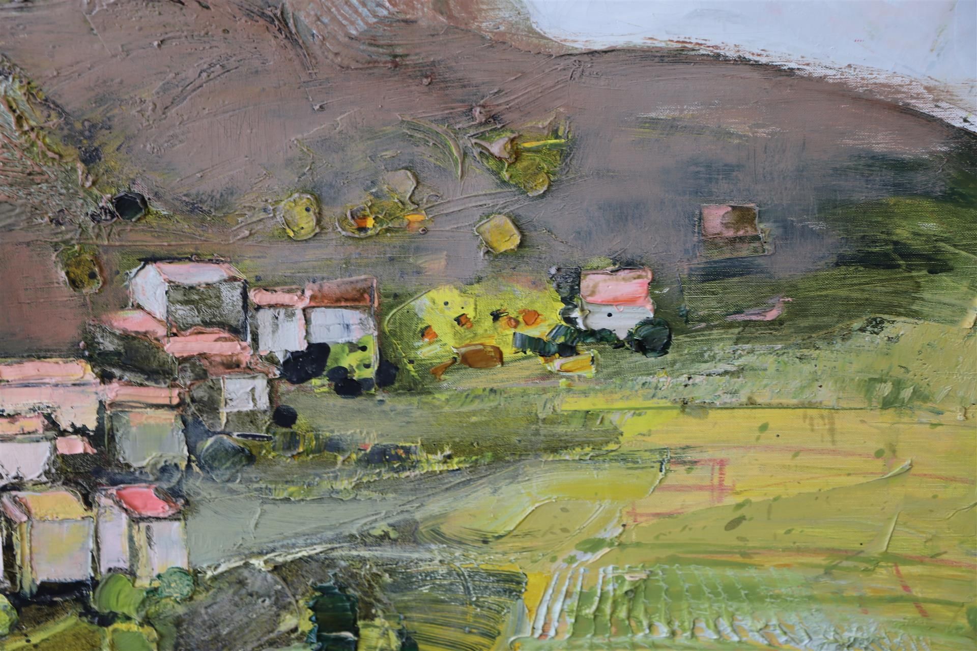 Michel JOUENNE (né en 1933). - Village aux toits roses. - Huile sur toile, signée [...] - Bild 5 aus 7