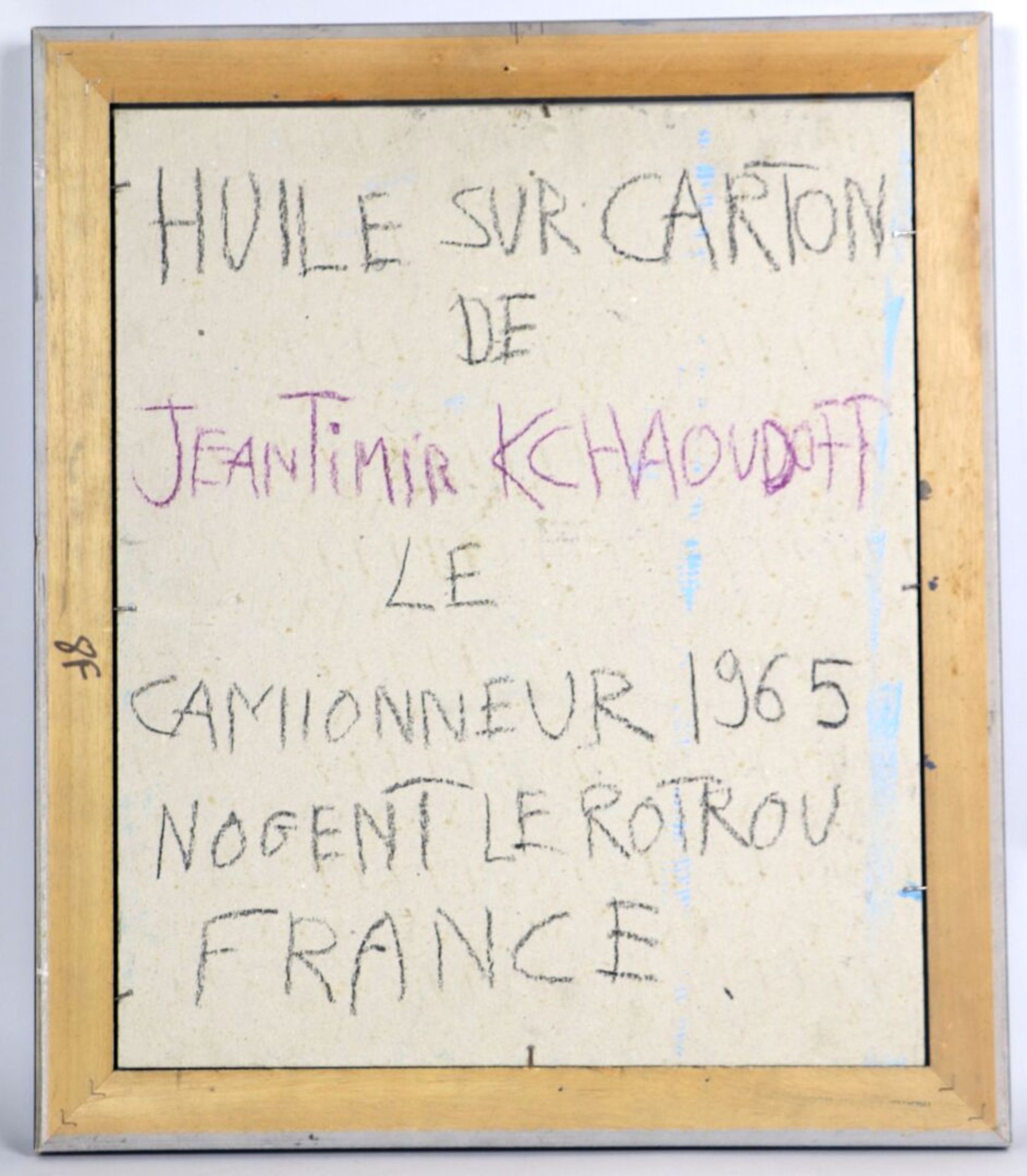 Jeantimir KCHAOUDOFF dit JEANTIMIR (1941-2017). - Le camionneur. - Huile sur [...] - Bild 4 aus 4