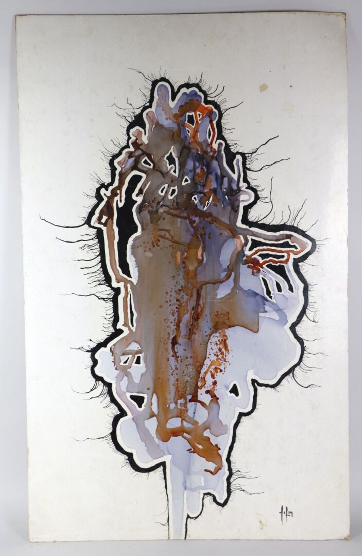 ASLAN (1930-2014). - Compositions abstraites. - Deux acryliques sur carton, [...] - Bild 3 aus 5